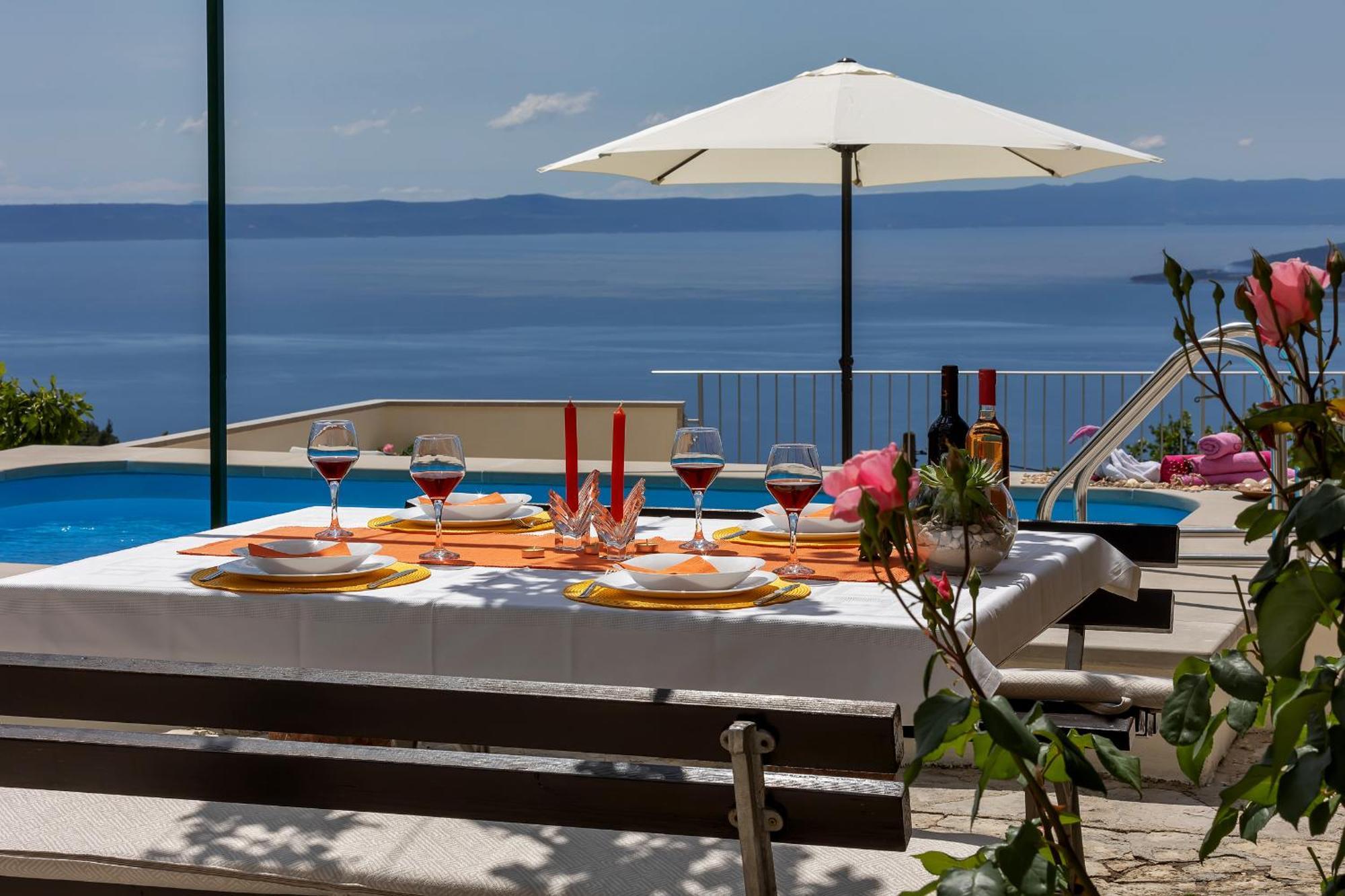 Holiday Home Marta With Heated Pool,Grill,Sea View Bast Exterior photo