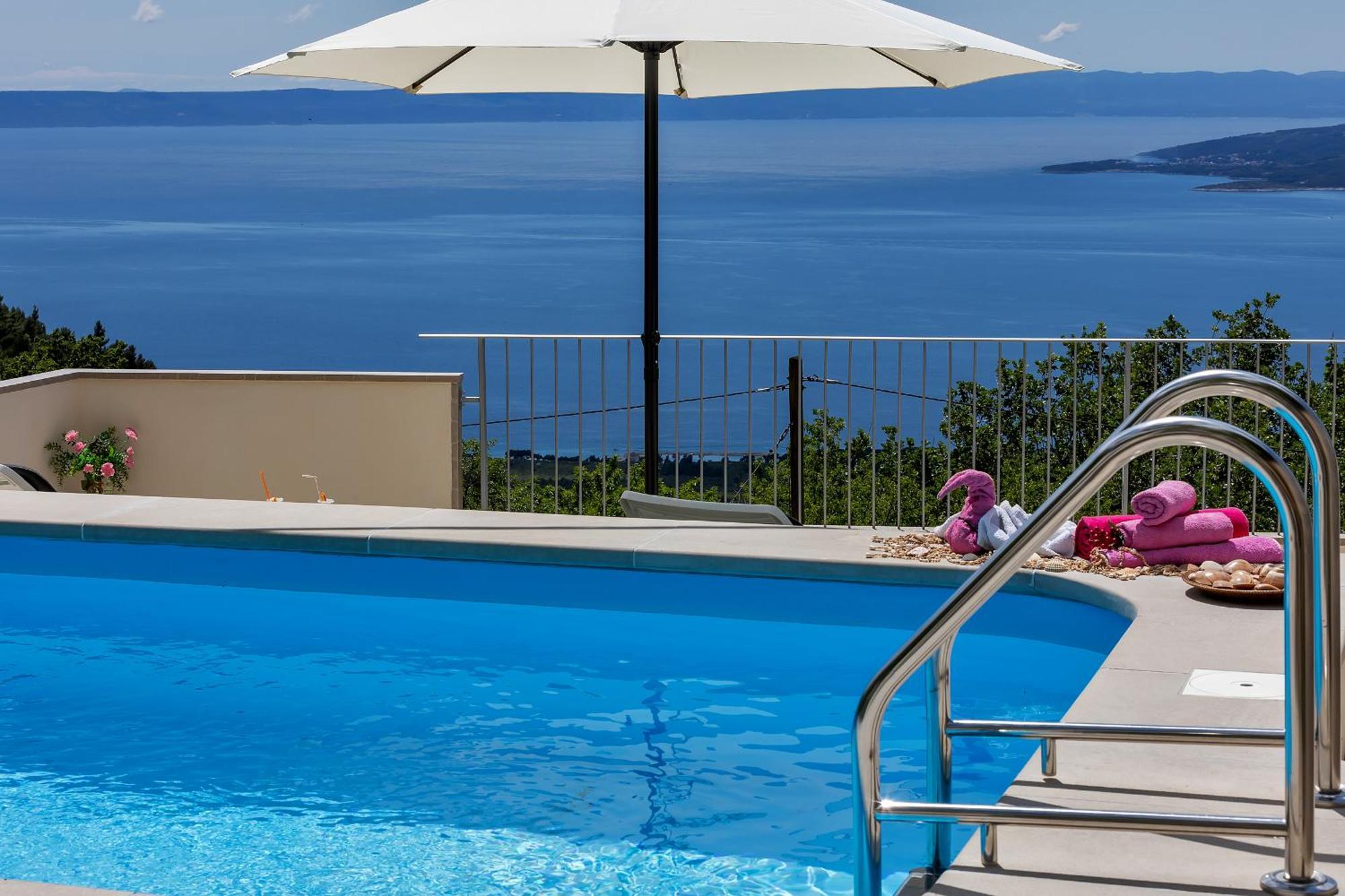 Holiday Home Marta With Heated Pool,Grill,Sea View Bast Exterior photo