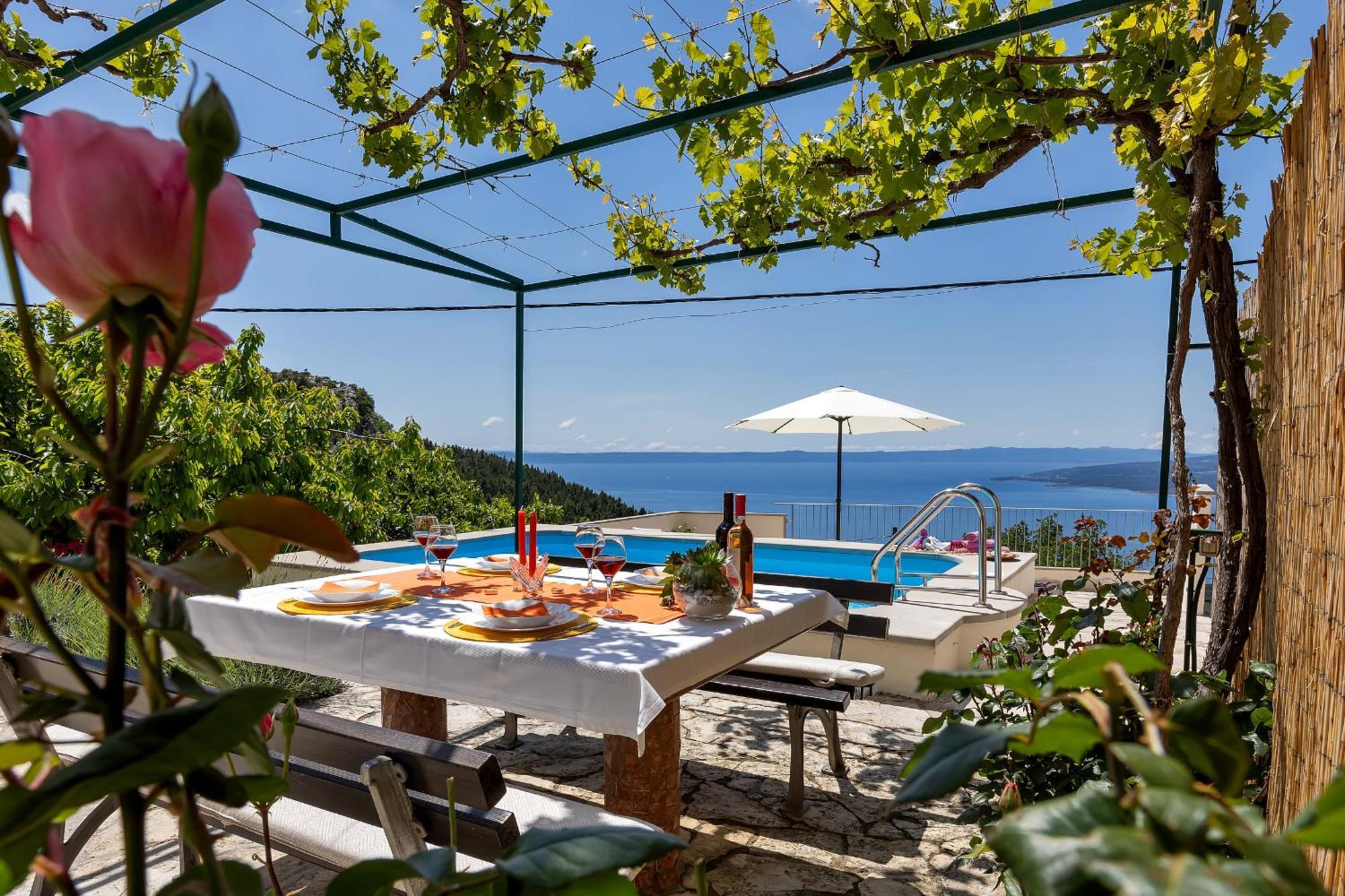Holiday Home Marta With Heated Pool,Grill,Sea View Bast Exterior photo